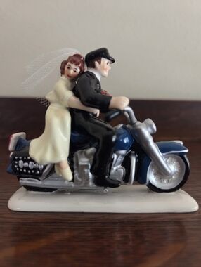 Department 56 Harley Ever After Bride And Groom Snow Village Figurine Rare